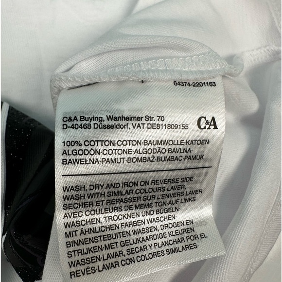 Wednesday Graphic top t-shirt, size 11-12Y, brand C&A, New with tags - Picture 7 of 8